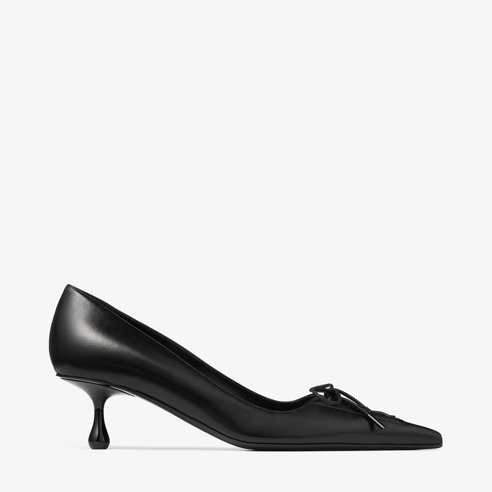 New JIMMY CHOO Scarlett Leather Corset Kitten Pumps $1,095